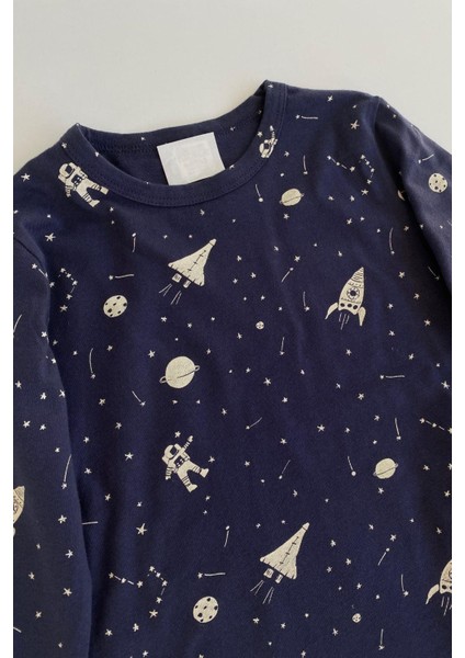 Uzay Desen Erkek Çocuk Pijama Takımı