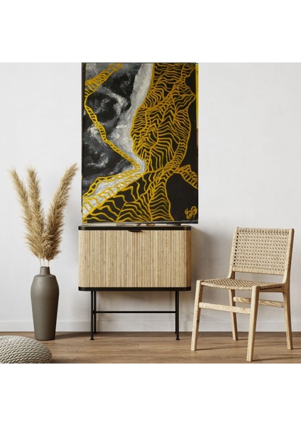El Yapımı 70 x 50 cm Boyutunda Akrilik Boya ile Yapılmış El Yapımı Imzalı Tablo