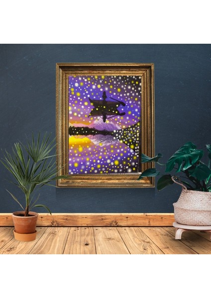 El Yapımı 70 x 50 cm Boyutunda Akrilik Boya ile Yapılmış El Yapımı Imzalı Tablo