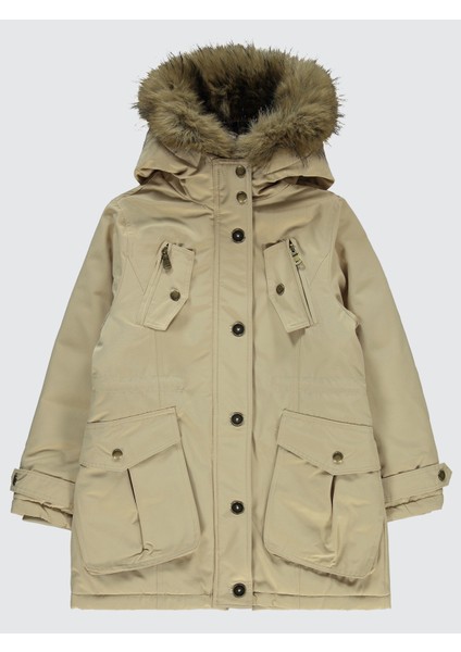 Kız Çocuk Mont 10-13 Yaş Bej