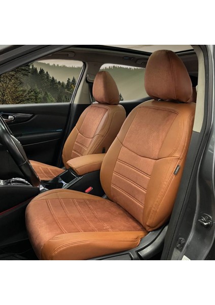 Nissan Qashqai Araca Özel Oto Koltuk Kılıfı - Tay Tüyü - Deri