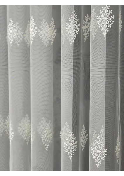 Lizbon Serpme Desen 1'e 2,5 Orta Pileli Tül Perde indirimleri