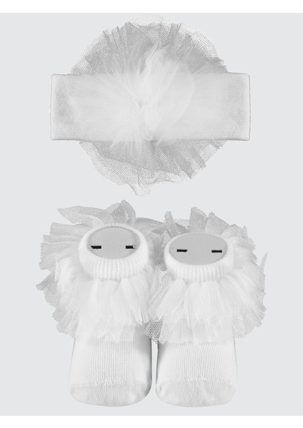 Kız Bebek Çorap Beyaz