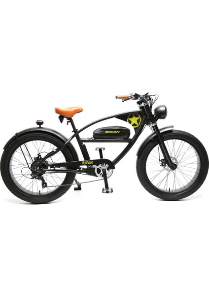 Rider Elektrikli Bisiklet 26 Fatbike Siyah Yeşil