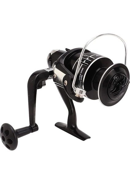 5.2:1 Olta Makarası, Özel Tasarım Atma Mesafesini Artırır Dayanıklı Döner Makara Olta Makarası, Katlanır Metal Salıncak Kolu Olta Makarası (HZ7000-SIYAH)5.2:1