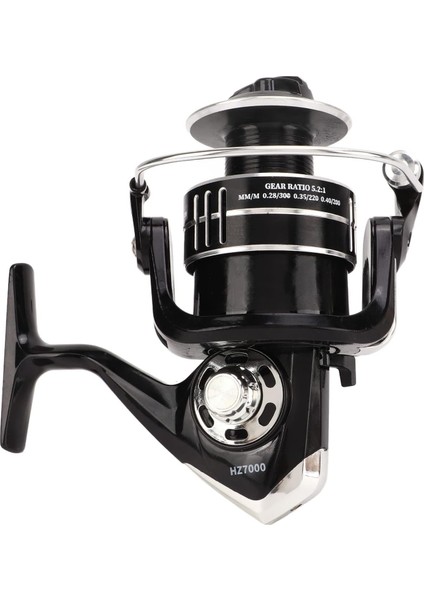 5.2:1 Olta Makarası, Özel Tasarım Atma Mesafesini Artırır Dayanıklı Döner Makara Olta Makarası, Katlanır Metal Salıncak Kolu Olta Makarası (HZ7000-SIYAH)5.2:1 fiyatları