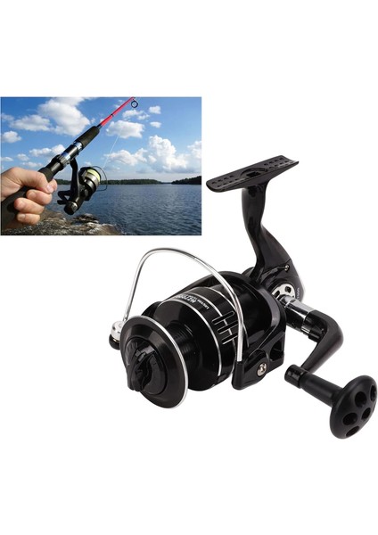 5.2:1 Olta Makarası, Özel Tasarım Atma Mesafesini Artırır Dayanıklı Döner Makara Olta Makarası, Katlanır Metal Salıncak Kolu Olta Makarası (HZ7000-SIYAH)5.2:1 indirimleri