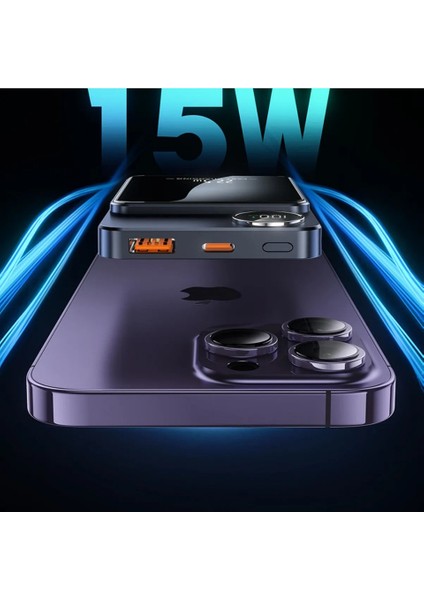 5000 mAh Powerbank 22.5W Güç Bankası Hızlı Şarj Manyetik LCD Dijital Ekran Powerbank fırsatları