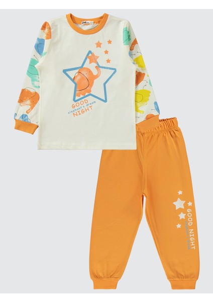 Erkek Çocuk Pijama Takımı 2-5 Yaş Oranj