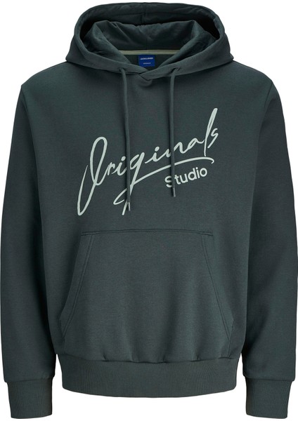 Originals Jorsignature Pamuklu Relaxed Fit Kapüşonlu Baskılı Sweat Erkek Sweat 12281990