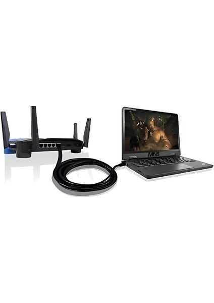 M109XF Cat7 Kablo/2 METRE-26AWG-S/FTP/10GBPS-600 MHZ-10000MBPS%27E Kadar/cat7 Ethernet Kablosu