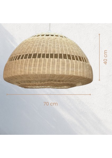 Santo Rattan Bambu Sarkıt Avize 70 cm