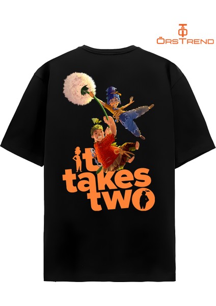 It Takes Two Baskılı Oversize Tişört modelleri