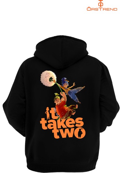 It Takes Two Baskılı Unisex Kapşonlu Sweatshirt modelleri