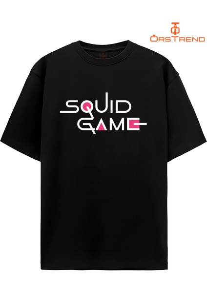 Squid Game Baskılı Oversize Tişört