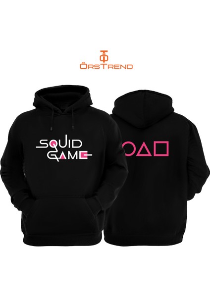 Squid Game Baskılı Unisex Kapşonlu Sweatshirt