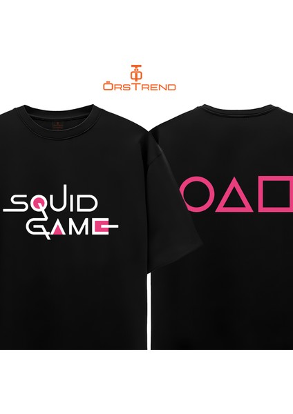 Squid Game Baskılı Oversize Tişört