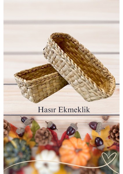 Hasır Ekmeklik Mutfak Düzenleyici Yıkanabilir Çok Amaçlı Sepet