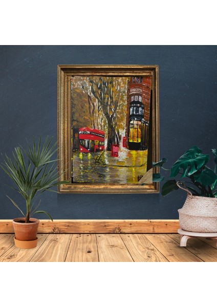El Yapımı 70 x 50 cm Boyutunda Akrilik Boya ile Yapılmış El Yapımı Imzalı Tablo