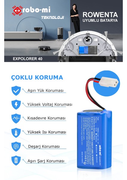 Rowenta Explorer 40 Robot Süpürge Bataryası 3500.MAH