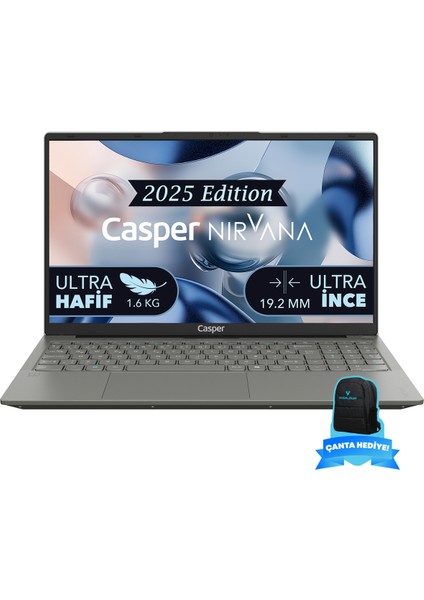 Nirvana X600.1342-DF00R-M-F-CANEX16 Intel Core I5-13420H 32GB Ram 1tb Nvme SSD 15,6 " Windows 11 Pro Taşınabilir Bilgisayar ' + Excalibur 15.6"-16" Sırt Çantası Siyah