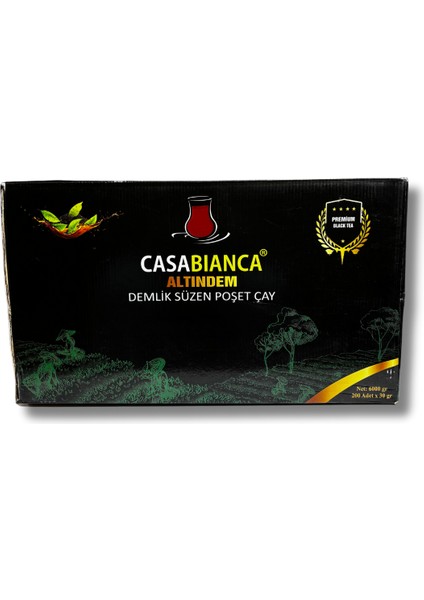 Demlik Süzen Poşet Çay 6kg 1 Poşet 30gr Casabianca çaya 1 lt su ilave ederek demleyebilirsiniz.
