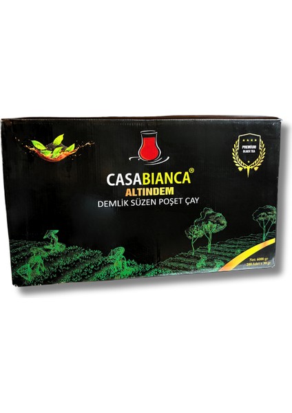 Demlik Süzen Poşet Çay 6kg 1 Poşet 30gr Casabianca çaya 1 lt su ilave ederek demleyebilirsiniz.