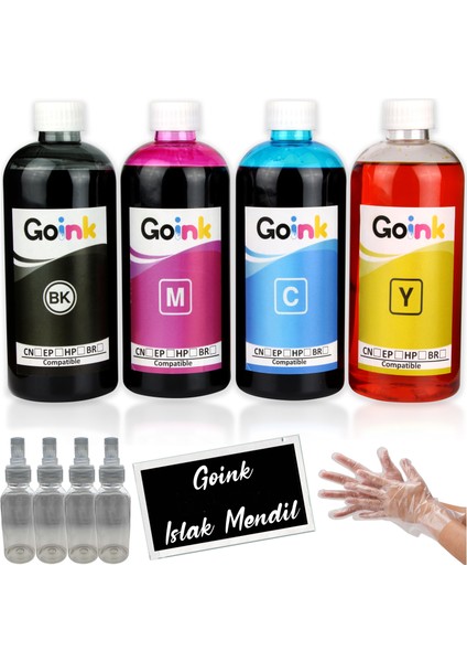 Epson L3252 103 Mürekkep Seti Muadil 4X500 ml - Kolay Dolum Şişe Hediyeli