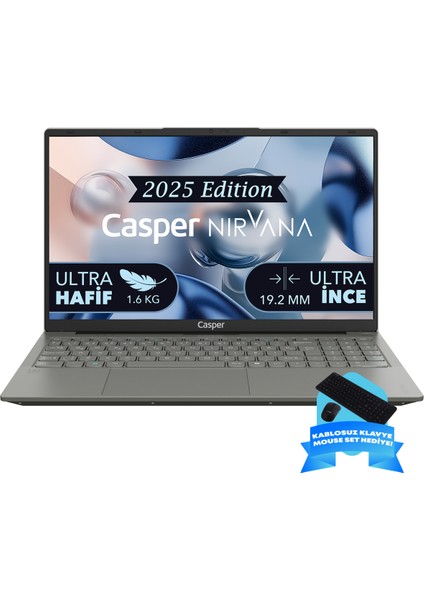 Nirvana X600.1315-DX00A-G-F-D200 Intel Core I3-1315U 32GB Ram 2tb Nvme SSD 15,6 " Windows 11 Home Taşınabilir Bilgisayar + Kablosuz Klavye-Mouse Set