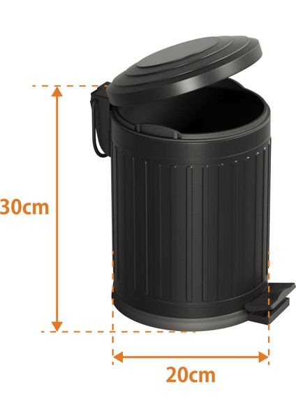 Midas Çöp Kovası -Pedallı 5 Lt. , Mat Siyah fırsatları
