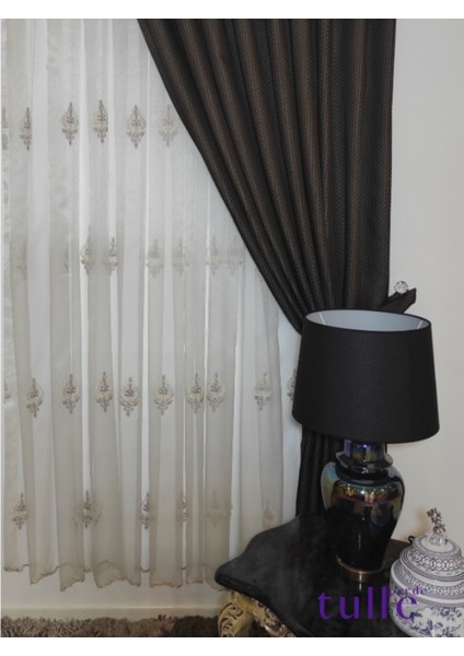 Ahenk Etek Serpme Nakış Tül