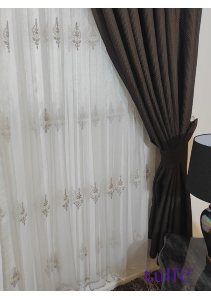 Ahenk Etek Serpme Nakış Tül