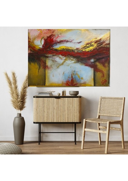 El Yapımı 70 x 50 cm Boyutunda Akrilik Boya ile Yapılmış El Yapımı Imzalı Tablo