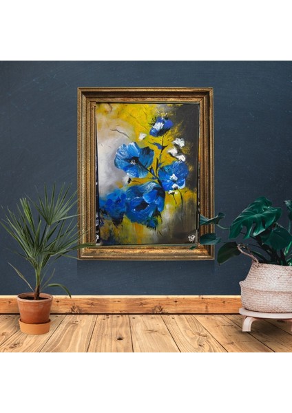 El Yapımı 70 x 50 cm Boyutunda Akrilik Boya ile Yapılmış El Yapımı Imzalı Tablo