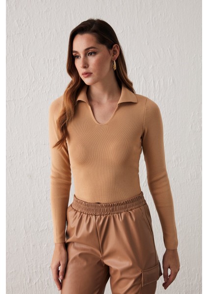 Polo Yaka Triko - Bisküvi