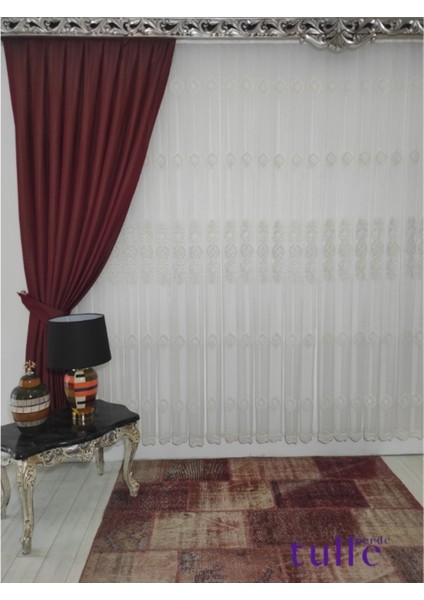 Perde Tül Yalı Kortlu Brode