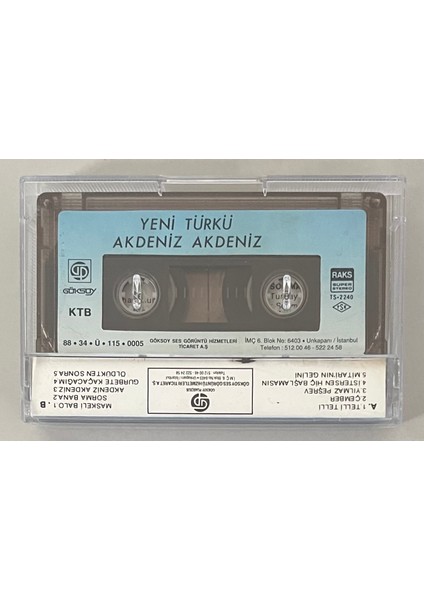 Yeni Türkü – Akdeniz Akdeniz Kaset fiyatları