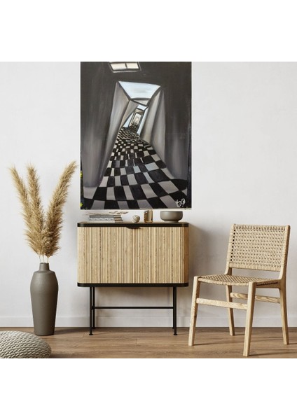 El Yapımı 70 x 50 cm Boyutunda Akrilik Boya ile Yapılmış El Yapımı Imzalı Tablo
