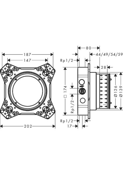 Hansgrohe Ibox Universal 2 İç Set - 1500180