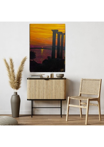 El Yapımı 70 x 50 cm Boyutunda Akrilik Boya ile Yapılmış El Yapımı Imzalı Tablo
