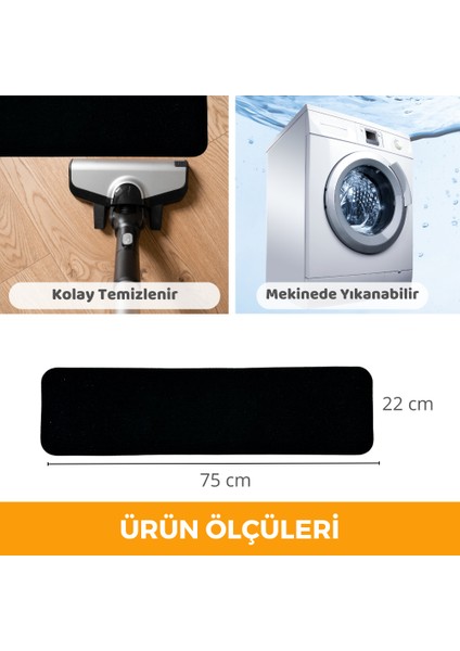 Merdiven Halısı Basamak Halısı Keçe Kaymaz Taban Kendinden Yapışkanlı Paspas Halıfleks 20X75 5 Adet