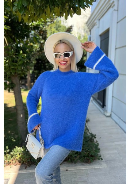 Yumuşak Dokulu Bisiklet Yaka Kazak – Kolu Çizgili fiyatları