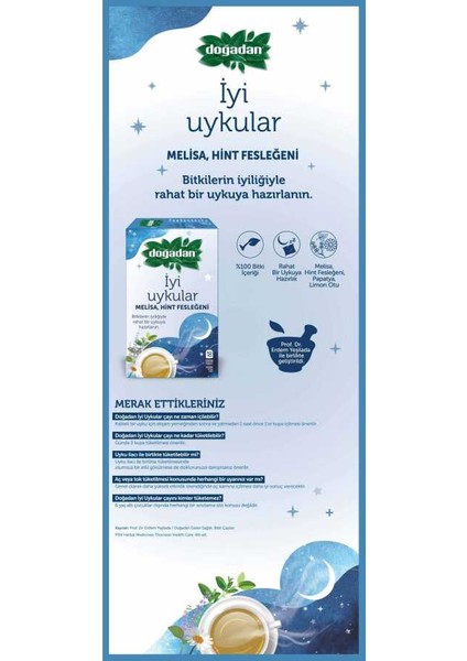 İyi Uykular Çayı 18 Süzen Saşe Melisa Hint Fesleğeni