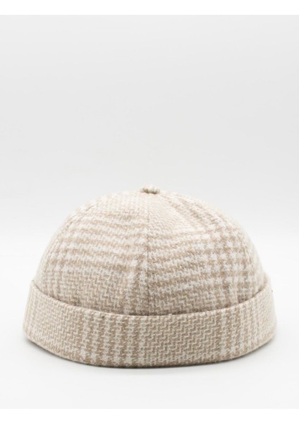 Unisex Bej Desenli Yünlü Docker Şapka fiyatları