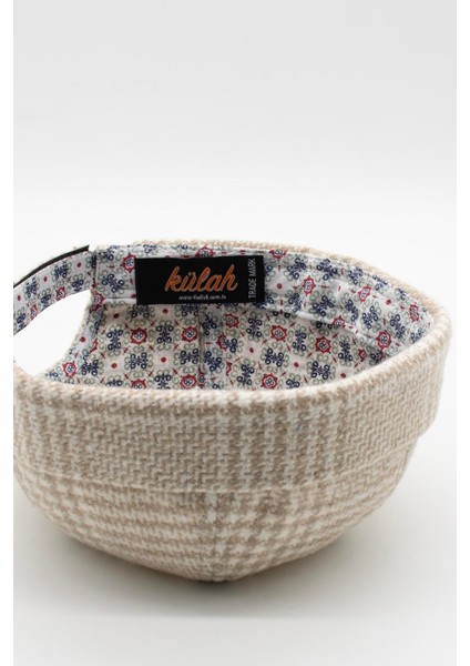 Unisex Bej Desenli Yünlü Docker Şapka fırsatları