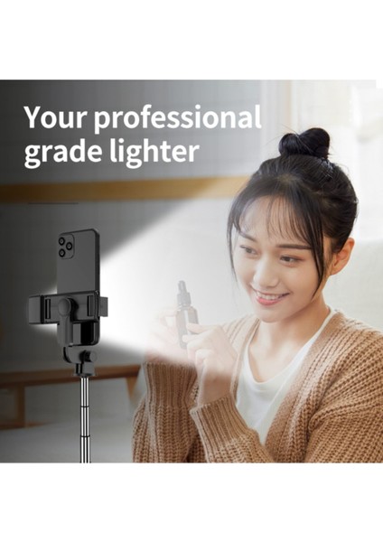 Bluetooth Kablosuz Uzaktan Kumandalı ve Tripod Standlı Selfie Çubuğu