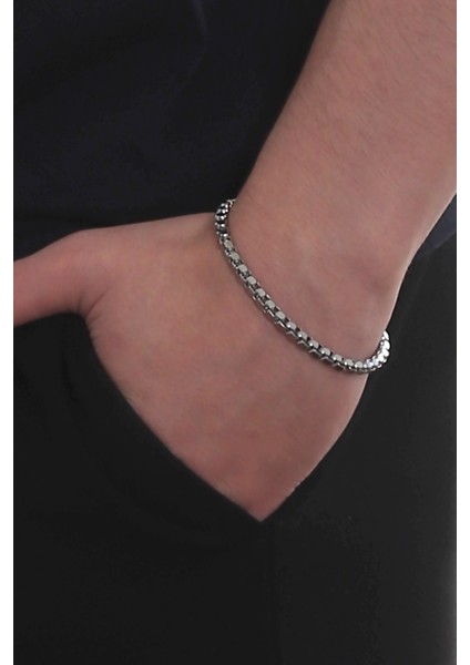 Erkek Örme Model Çelik Zincir Bileklik modelleri