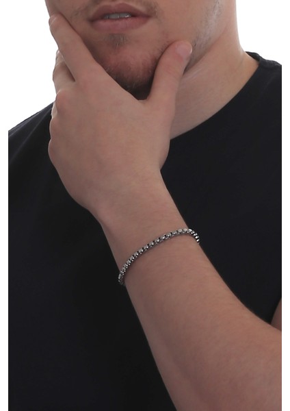 Erkek Örme Model Çelik Zincir Bileklik fırsatları