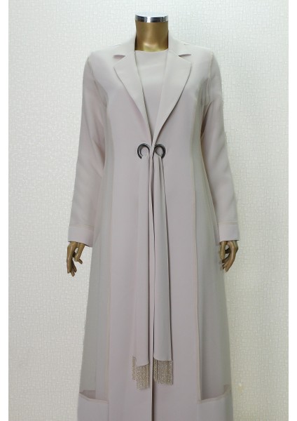 5001 Kuşgözü Bağlamalı Abaya #24-07# Qys Abaya