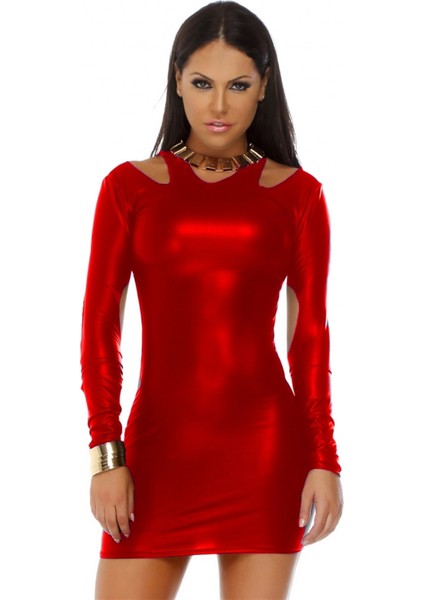 TP101201 Uzun Kollu Açık Mini Elbise modelleri